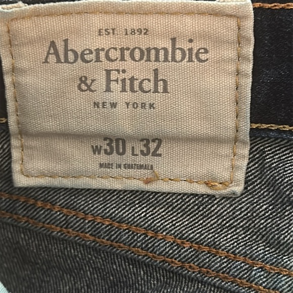Men’s ABERCROMBIE & FITCH Classic Straight Leg Button Fly Denim Jeans Sz 30 x 32 - Picture 8 of 10